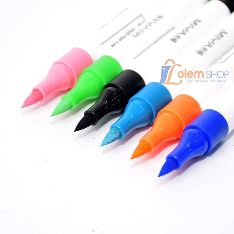 Bút Lông Tô Màu Miya Marker 2 Đầu 12, 48 Màu