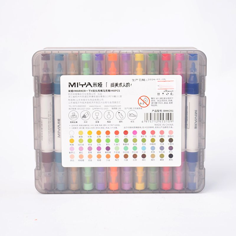 Bút Lông Tô Màu Miya Marker 2 Đầu 12, 48 Màu