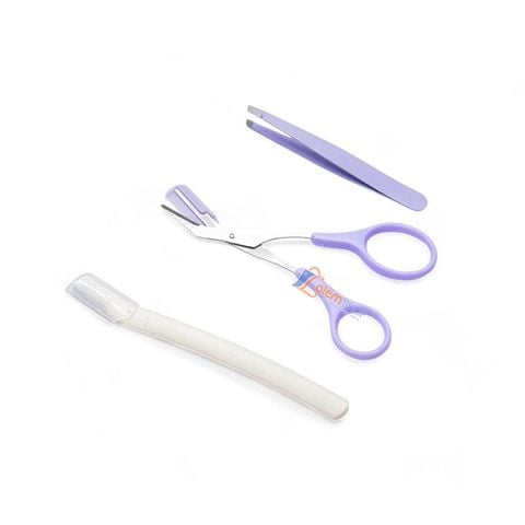Bộ Nhíp + Dao + Kéo Tỉa Mày Keli No.kl743, Tiện dụng gúp bạn tạo chân mày hoàn hảo
