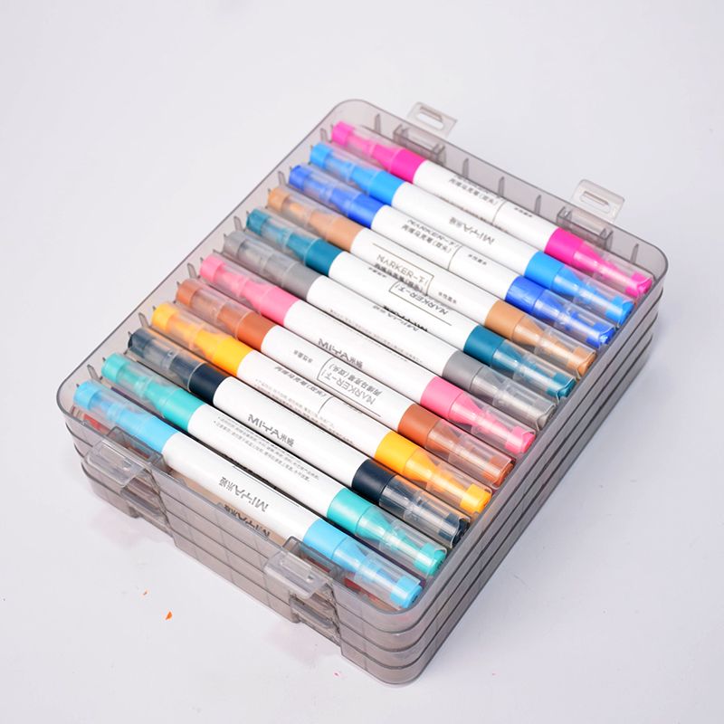 Bút Lông Tô Màu Miya Marker 2 Đầu 12, 48 Màu