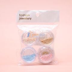 Set Trang Trí Nail 4 Màu Nhũ Nhuyễn Mix