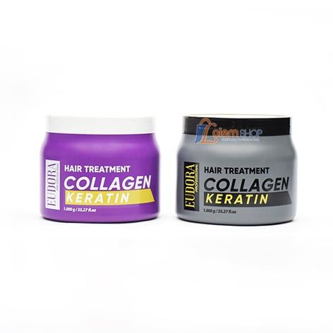 Hấp Dầu Eudora Keratin Collagen 1000g, giảm thiểu tóc khô xơ, rối và gãy rụng