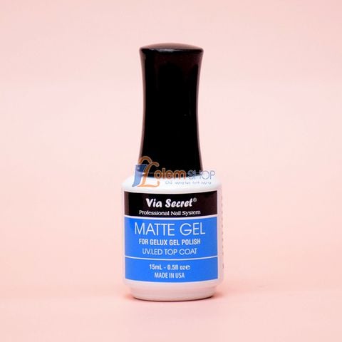 Top Lì Không Lem Via Secret Matte Gel 15ml
