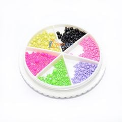 Khay Bi Tròn Màu Mix Size, Dùng Gắn Móng Nail