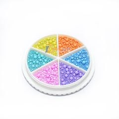 Khay Bi Tròn Màu Mix Size, Dùng Gắn Móng Nail