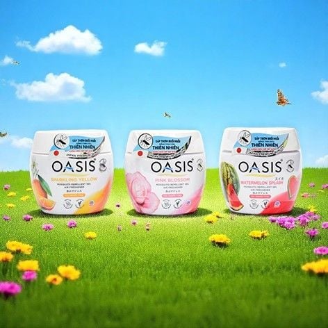 Sáp Thơm Đuổi Muỗi Oasis 180g, Thơm phòng hương thơm thư giãn giảm căng thẳng