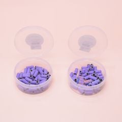 Hộp Ống Nhám Mini Tím, Dùng gắn đầu trục mài nail, Nhiều kích thước