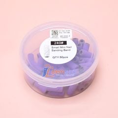 Hộp Ống Nhám Mini Tím, Dùng gắn đầu trục mài nail, Nhiều kích thước