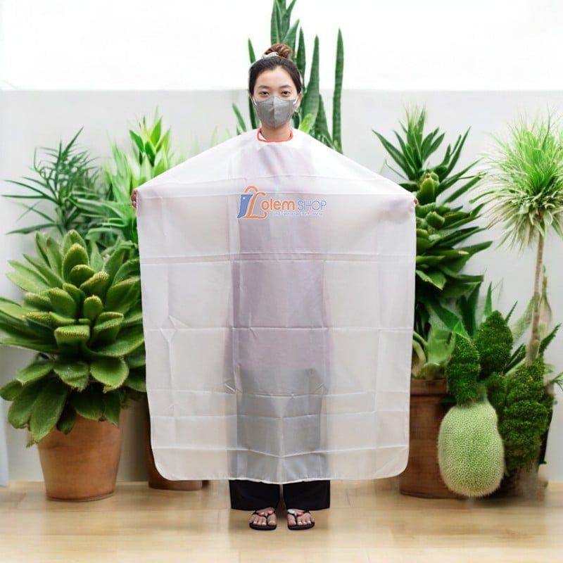 Áo Choàng Cắt Tóc Màu Trắng