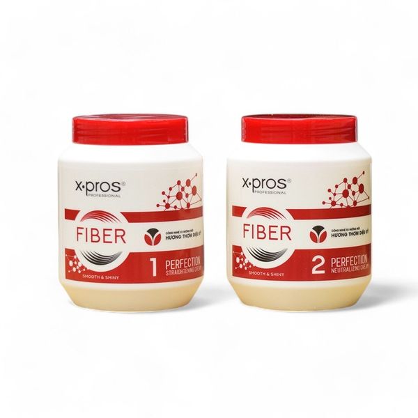 Bộ Duỗi Tóc X.pros Fiber 1000ml X 2 Bóng Đa Chiều Hương Thơm Diệu Kỳ