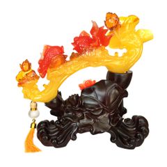 Tượng phong thủy Cây như Ý 2 cái đỏ 32 x 14 x 36 cm