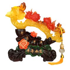 Tượng phong thủy Cây như Ý 2 cái đỏ 32 x 14 x 36 cm