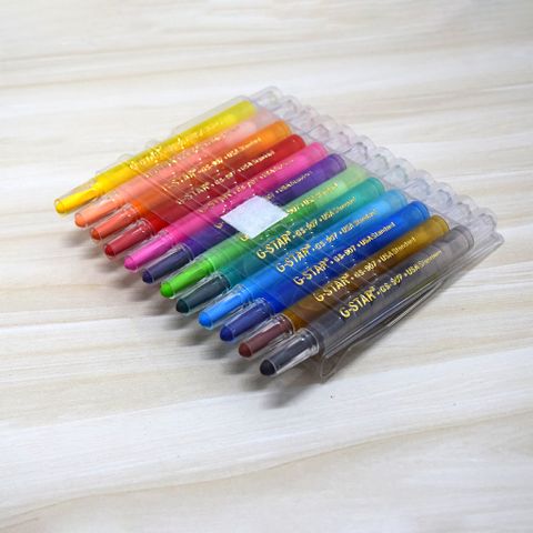 Bút sáp tô màu vặn 12 màu GS-907