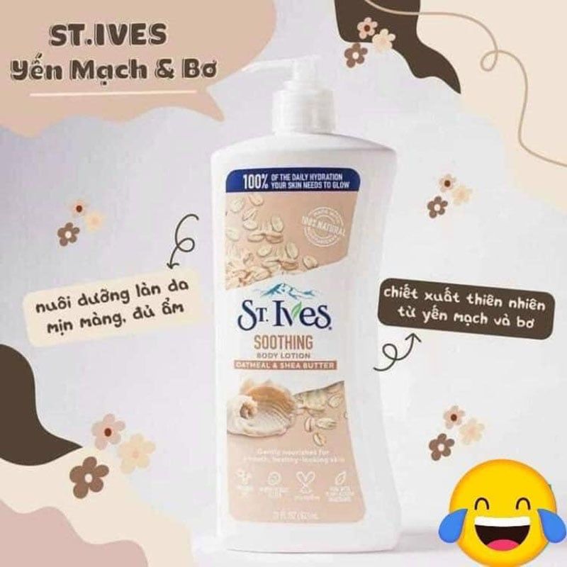 Sữa dưỡng thể lúa mạch và bơ St.Ives Soothing Oatmeal & Shea Butter Lotion