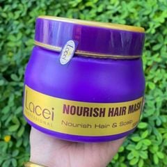 Hấp Dầu Lacei 500ml Tím Nourish Hair Mask, Dưỡng tóc hư tổn, khô xơ thành mềm mượt, chắc khỏe