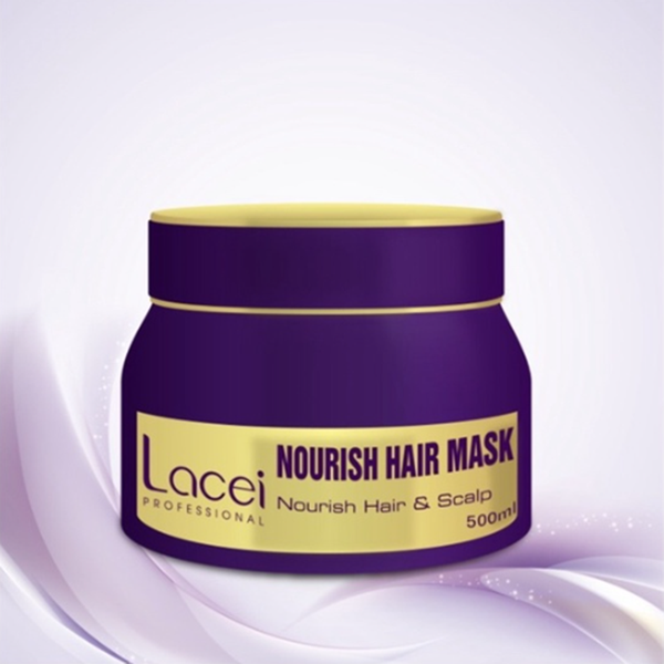 Hấp Dầu Lacei 500ml Tím Nourish Hair Mask, Dưỡng tóc hư tổn, khô xơ thành mềm mượt, chắc khỏe