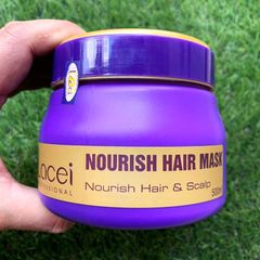 Hấp Dầu Lacei 500ml Tím Nourish Hair Mask, Dưỡng tóc hư tổn, khô xơ thành mềm mượt, chắc khỏe