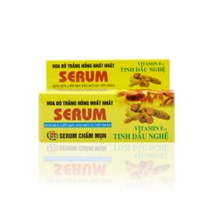 Serum chấm mụn Vitamin E Tinh dầu nghệ Hoa Đô trắng hồng nhất nhất 8ml