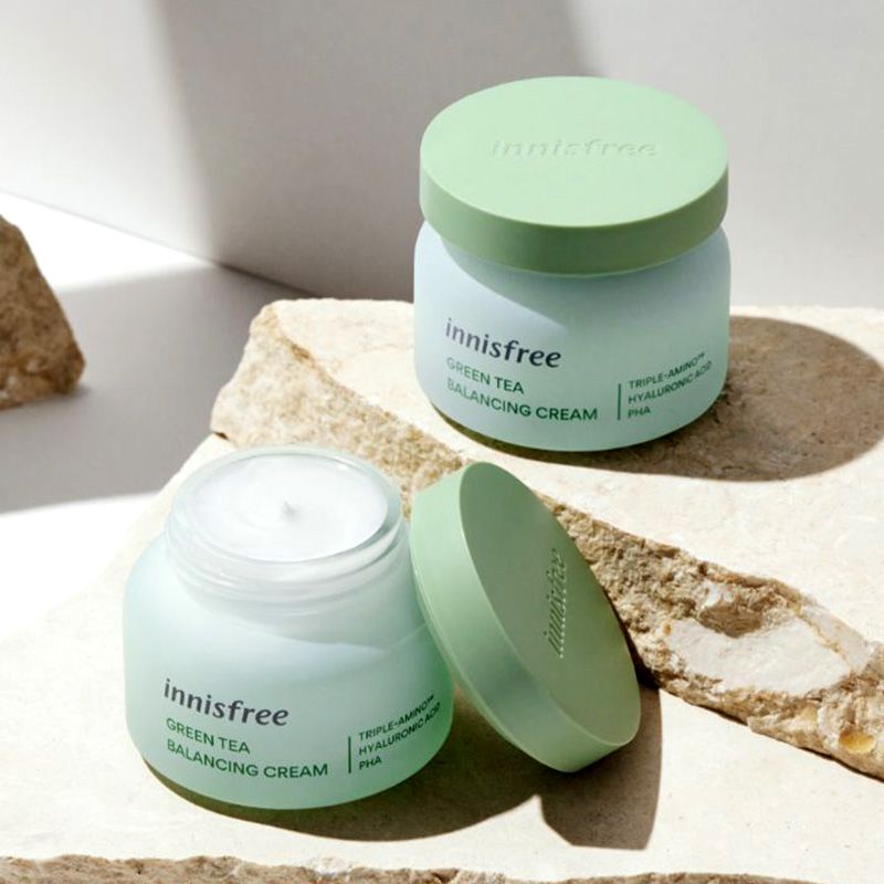 Kem Dưỡng Innisfree Green Tea Balancing Cream Triple-Amino 50ml