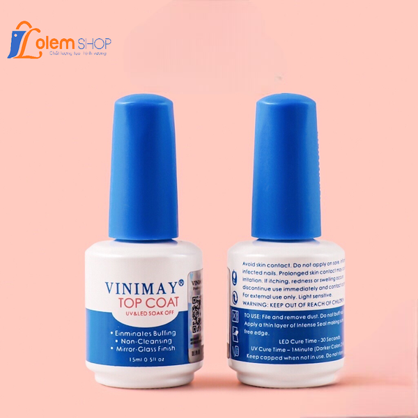 Top Coat Vinimay 15ml Nắp Xanh