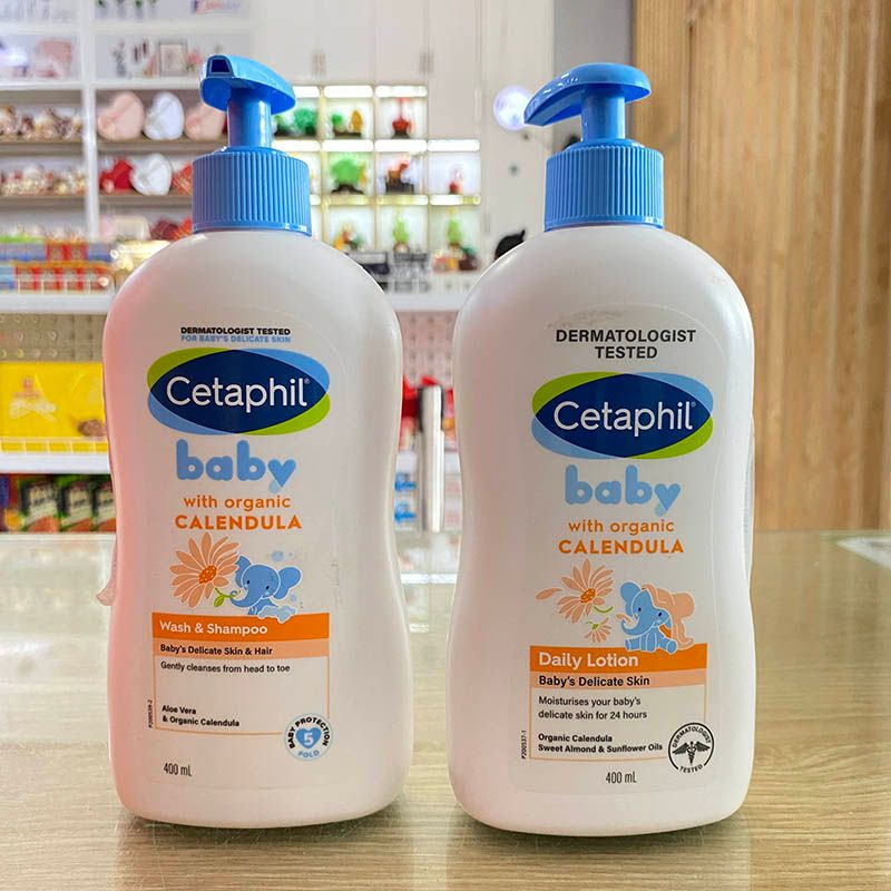 Sữa Tắm Gội Cho Bé Cetaphil Baby Organic Calendula Tinh Chất Hoa Cúc 400ml