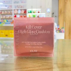 Phấn Nước Clio Kill Cover High Glow Cushion 14g 4-bo Tặng Kèm Lõi, che phủ tốt những vết thâm, vùng da không đều màu