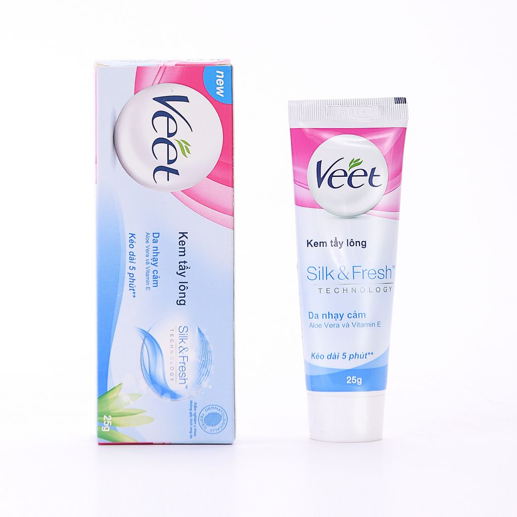 Kem Tẩy Lông Dành Cho Da Nhạy Cảm VEET Silk & Fresh Sensitive Tuýp