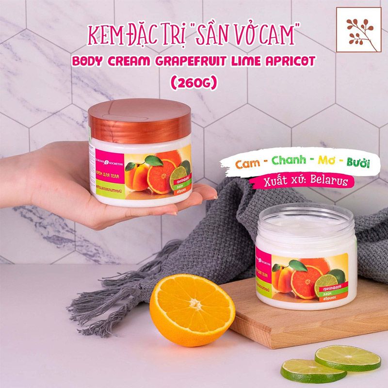 Kem Tan Mỡ Body Cam Chanh Exclusive Cosmetics Nga 260g
