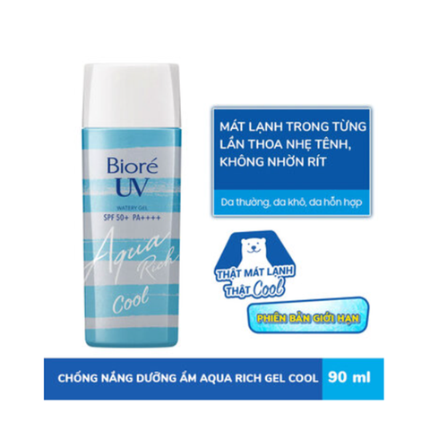 Kem Chống Nắng Bioré 90ml Dạng Gel Màng Nước Mát Lạnh Spf50