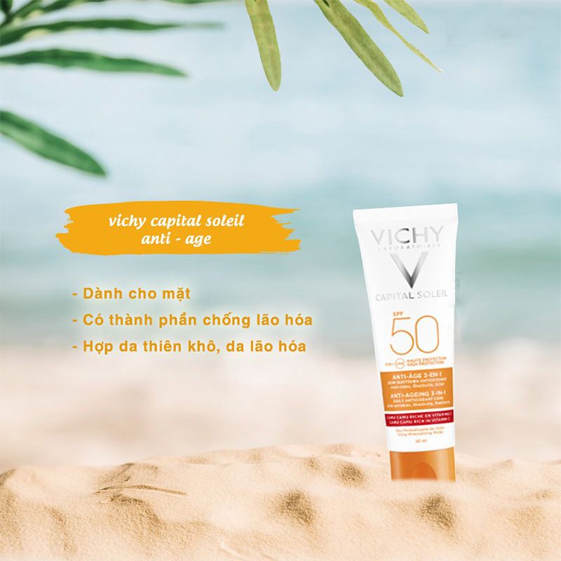 [Chính Hãng] Kem Chống Nắng Vichy 50ml Anti-ageing Spf50 Cty