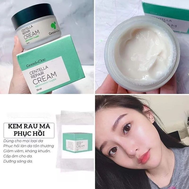 Kem Dưỡng Chiết Xuất Rau Má GoodnDoc Centella Repair Cream 50ml Hàn Quốc