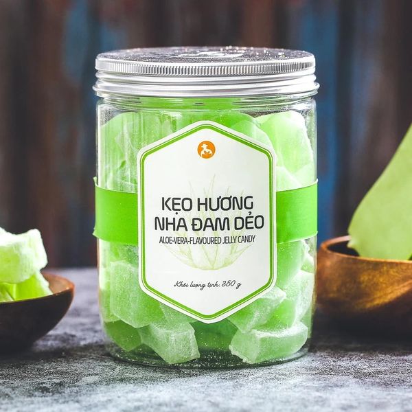 Kẹo Hương Nha Đam Dẻo, 350g, Hũ, Mẫu Nắp Nhôm, L'angfarm