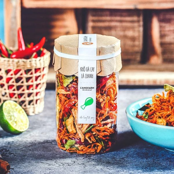 Khô Gà Lá Chanh, 100g, Hũ, Mẫu Nobita, L'angfarm