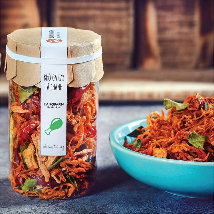 Khô Gà Lá Chanh, 100g, Hũ, Mẫu Nobita, L'angfarm