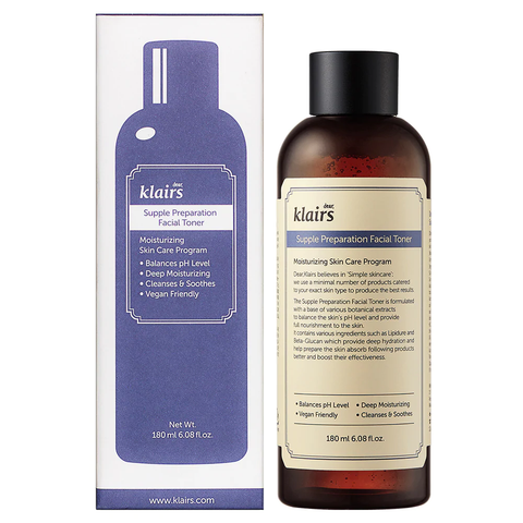Nước hoa hồng Dear, Klairs Supple Preparation Facial Toner 180ml