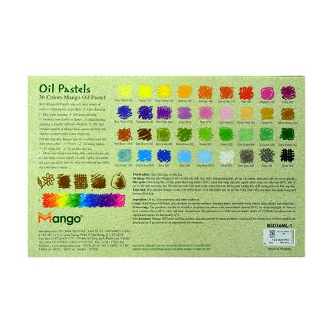 Bút sáp dầu Mango Oil Pastels 36 màu