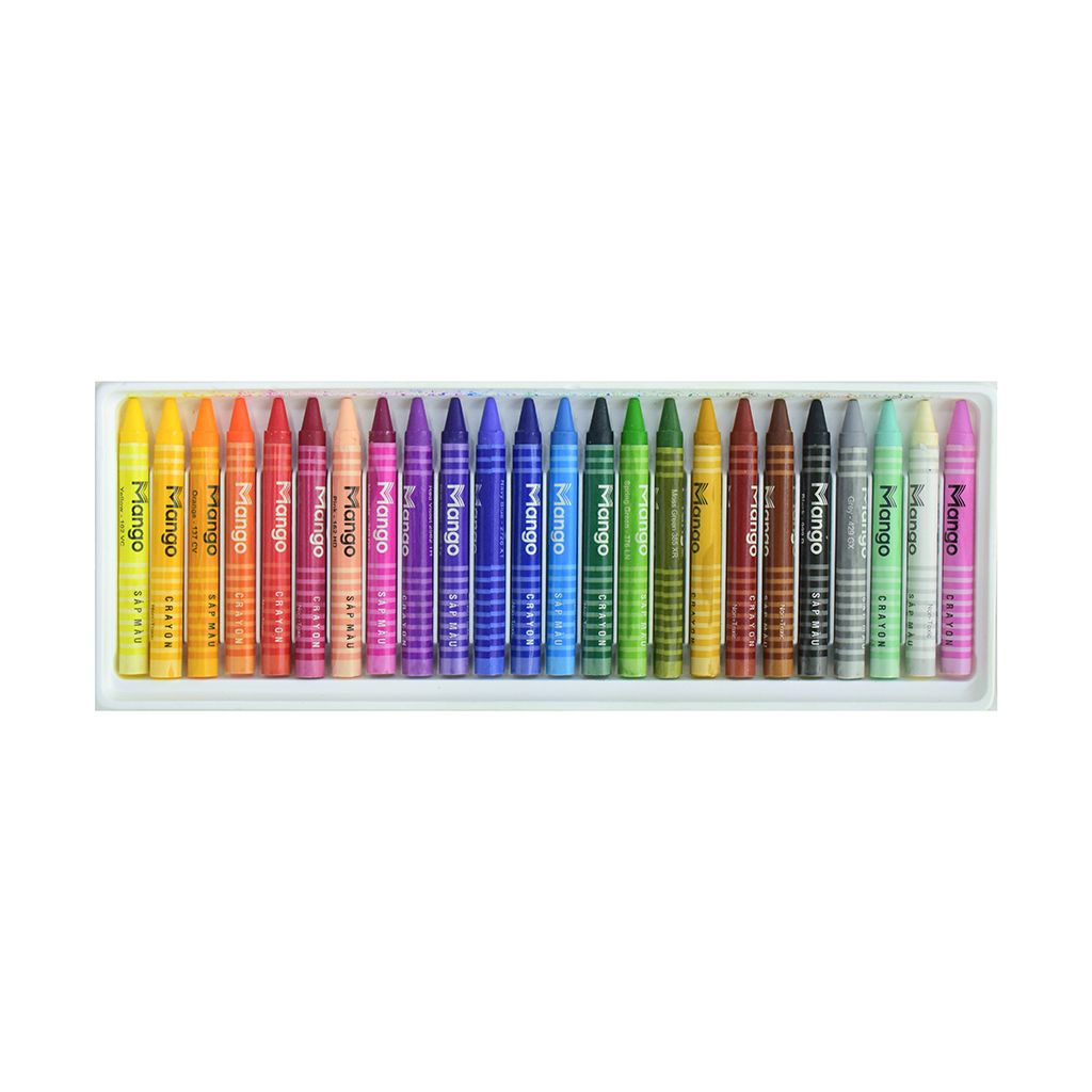 Bút sáp màu Mango Plastic Crayon 24 màu