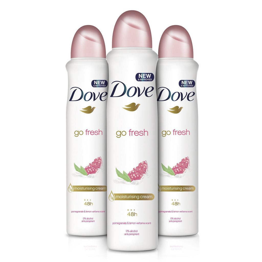 Xịt Khử Mùi Dove Go Fresh Pomegranate & Lemon verbena scent 150ml