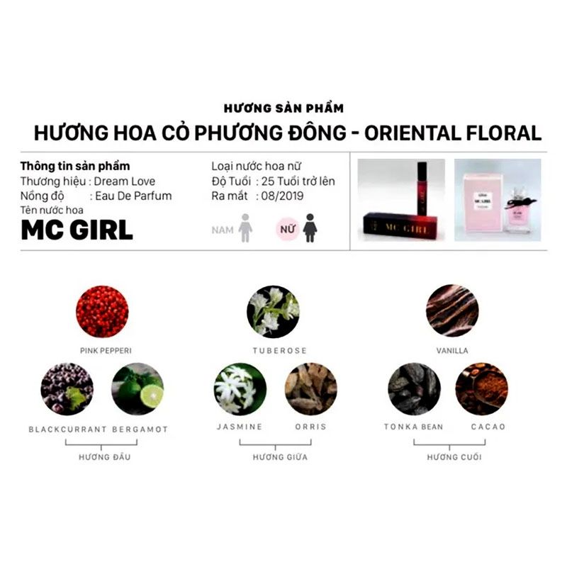 Nước Hoa Lăn Dream Love 12ml Mg Girl