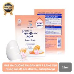 Mặt Nạ Dưỡng Da Đàn Hồi Và Sáng Mịn Senka Perfect Aqua Bouncy Mask – Bouncy Bright 25ml