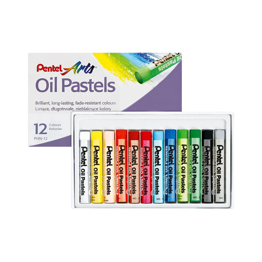 Bút sáp dầu Pentel PHN-12AS 12 màu