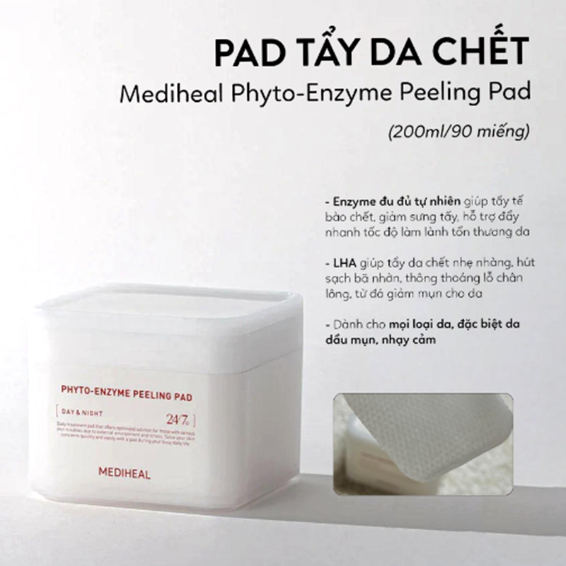 Toner Pad Mediheal 100 Pads, dưỡng ẩm và làm sáng những vùng da xỉn màu