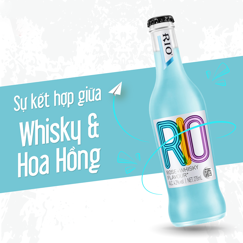 Rượu Rio Cocktail  Rose + Whisky Hoa Hồng 275ml