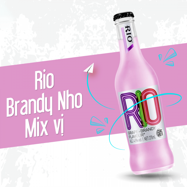 Rượu Rio Cocktail 275ml Grape + Brandy Tím