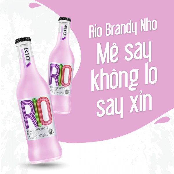 Rượu Rio Cocktail 275ml Grape + Brandy Tím