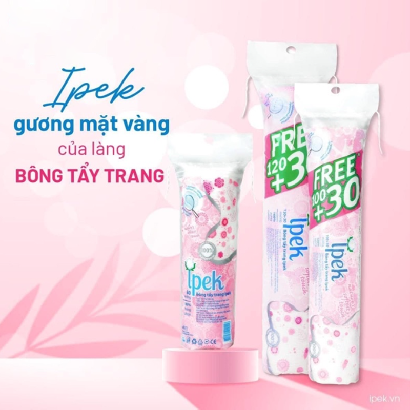 Bông tẩy trang Ipek 100 miếng + 30%