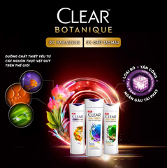 Dầu Gội Trị Gàu Clear Botanique 630g, Giúp da đầu sạch khỏe, ngăn ngừa gàu ngứa, mang đến mái tóc bóng mượt