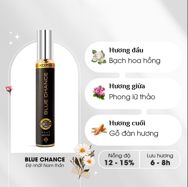 Nước Hoa Nam Kozin Collection 10ml Blue Chance