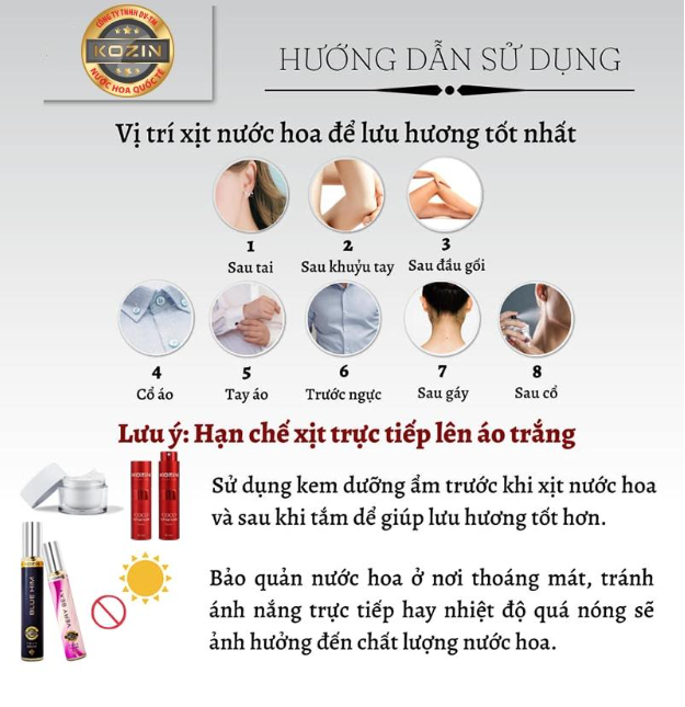 Nước Hoa Nữ Kozin Collection 10ml Gool Girl