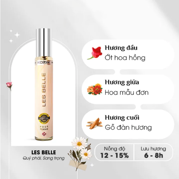 Nước Hoa Nữ Kozin Collection 10ml Les Belle